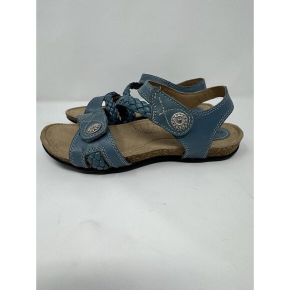 Earth Origins Blue Strap Leather Sandals Woman's Size 7.5 - Picture 6 of 10